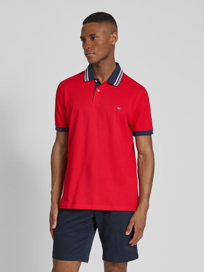 Christian Berg Men Regular Fit Poloshirt aus reiner Baumwolle Rot 4