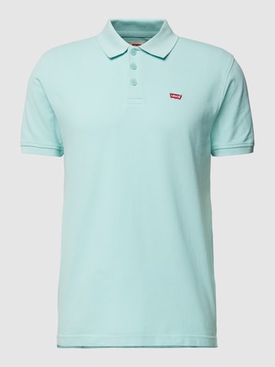 Levi's® Poloshirt mit Label-Patch Helltuerkis 2