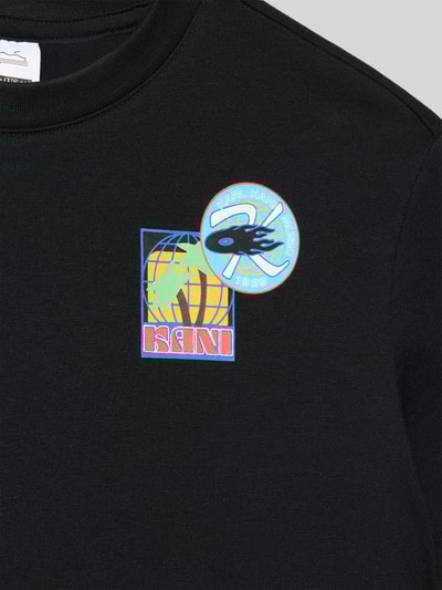KARL KANI Regular fit T-shirt van puur katoen met logoprint Zwart - 2