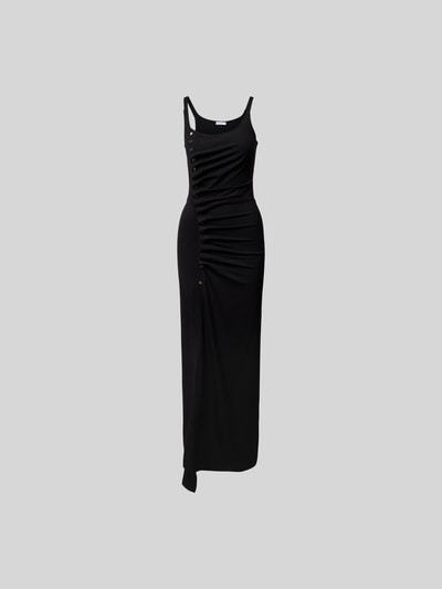 Rabanne Maxikleid mit Knopfleiste Black 2