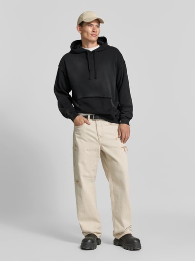 Diesel Sweatshirt mit offenen Saumkanten Black 1