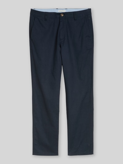 Tom Tailor Regular Fit Chino aus Leinen-Baumwolle-Mix Marine 2