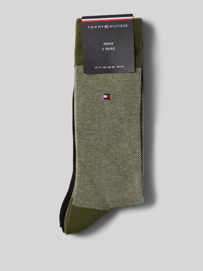 Tommy Hilfiger Kousen van katoenmix, per 2 paar Kaki - 3