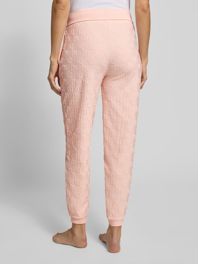 HUGO Slim fit sweatpants van katoenmix, model 'TERRYMONOGRAM' Roze - 5