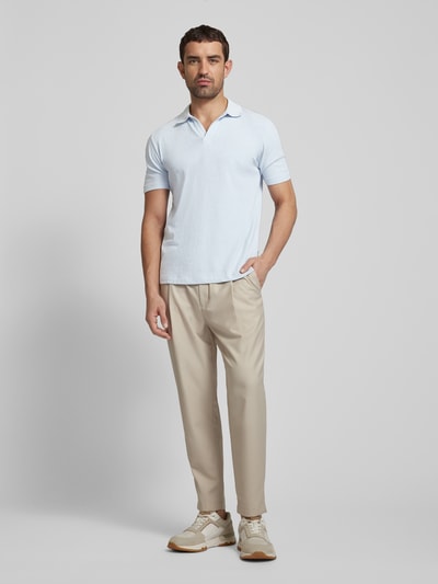 Marc O'Polo Poloshirt met V-hals Lichtblauw - 1