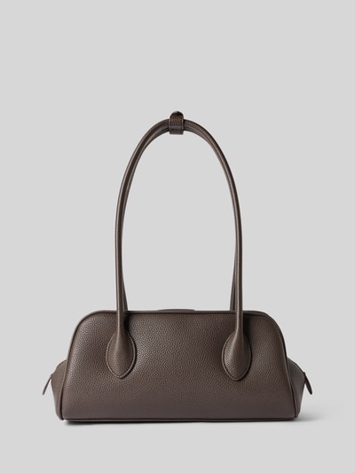 Produktfoto, Henkeltasche mit Label-Detail von CK Calvin Klein w odcieniu ciemnego brązu, faktura ziarnista, kształt prostokątny