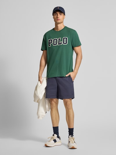 Polo Ralph Lauren Classic fit T-shirt met labelstitching Donkergroen - 1