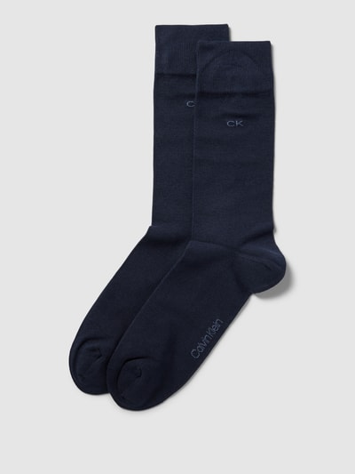 CK Calvin Klein Socken mit Logo-Stitching im 2er-Pack Dunkelblau 1