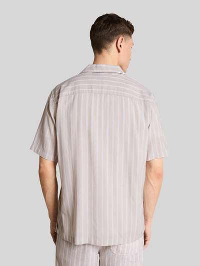 Tom Tailor Denim Relaxed Fit Freizeithemd aus Viskose-Leinen-Mix Beige 5