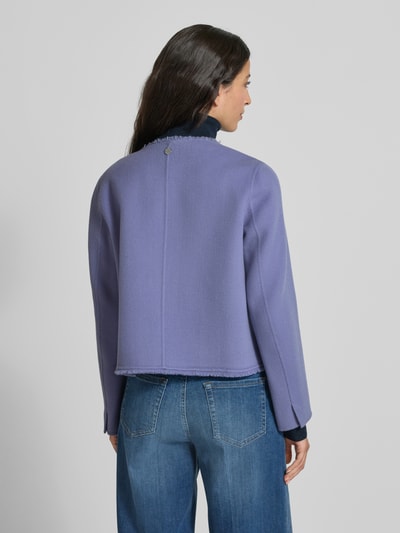 Marc Cain Regular Fit Jacke aus reiner Baumwolle mit Rundhalsausschnitt Lavender 5