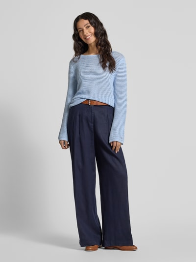 Tommy Hilfiger Sweter o kroju regular fit z mieszanki bawełny Jasnoniebieski 1