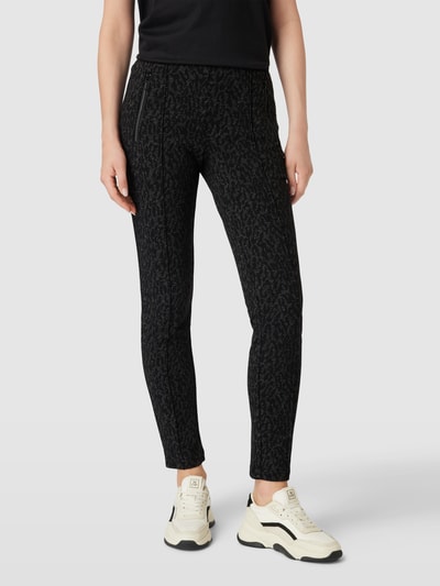 Christian Berg Woman Stoffen broek met all-over motief Zwart - 4