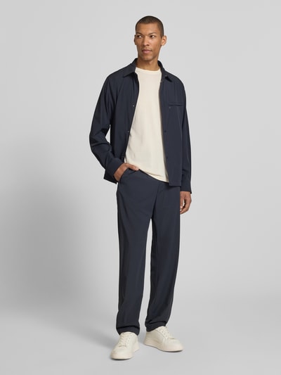 Armani Exchange Blouson mit Kentkragen und Brusttasche Dunkelblau 1