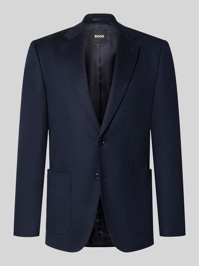 Produktfoto, Regular Fit Sakko aus reinem Kaschmir Modell 'H-Janson-263' von BOSS in Dunkelblau mit glatter Textur und klassischen Formen