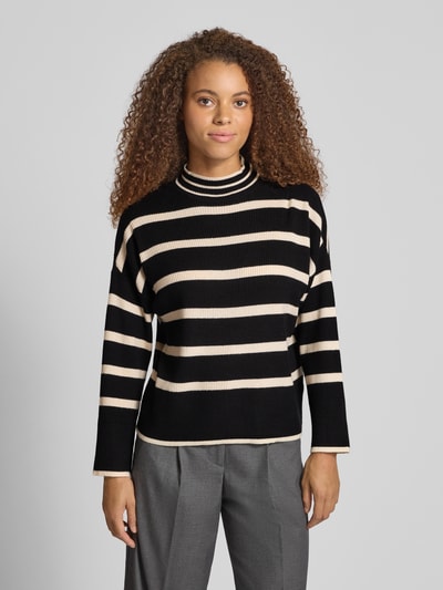 Only Regular Fit Strickpullover aus Viskose-Mix Modell 'LIBI' Black 4