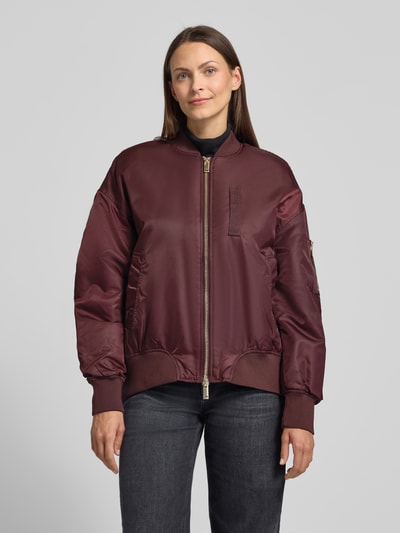 MOS MOSH Bomberjacke mit Zweiwege-Reißverschluss Modell 'Ruby' Bordeaux 4