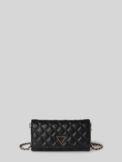 Guess Clutch met doorgestikte naden en labelapplicatie, model 'GIULLY II' Zwart - 2