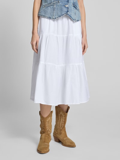 GUIDO MARIA KRETSCHMER WOMAN Midirock im Stufen-Look Modell 'CLAIRE' Weiss 4