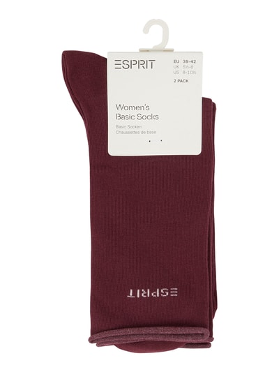 Esprit Socken im 2er-Pack  Bordeaux 2