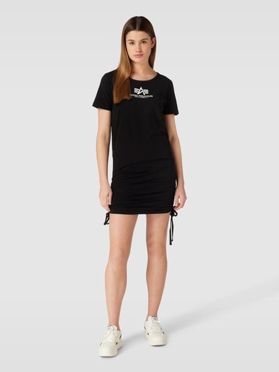 Alpha Industries Minikleid mit Label-Print Black 1