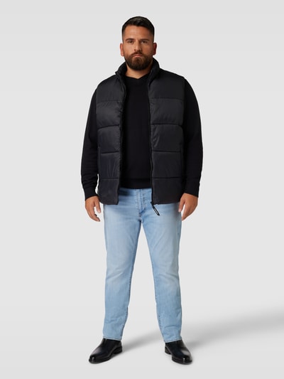 Jack & Jones Plus PLUS SIZE bodywarmer met steekzakken, model 'TOBY' Zwart - 1