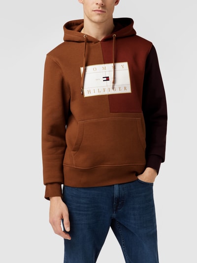 Tommy Hilfiger Hoodie mit Label-Stitching Cognac 4