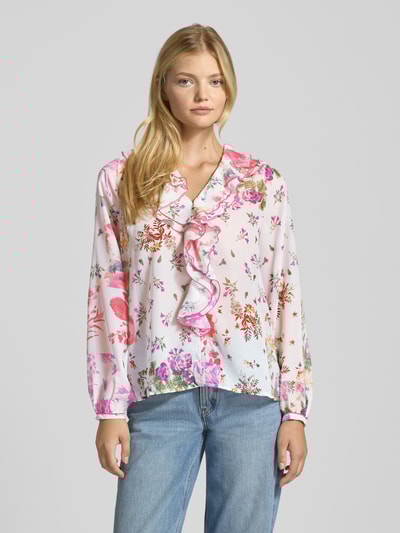 Only Regular Fit Bluse mit Volants Modell 'MILLA' Offwhite 4