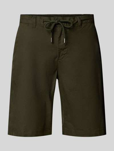 Fynch-Hatton Regular Fit Bermudas aus Baumwoll-Leinen-Mix Modell 'COLI' Oliv 2