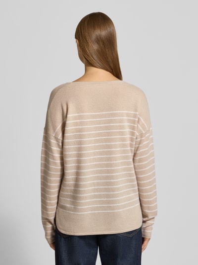 Fynch-Hatton Strickpullover mit überschnittenen Schultern Beige 5