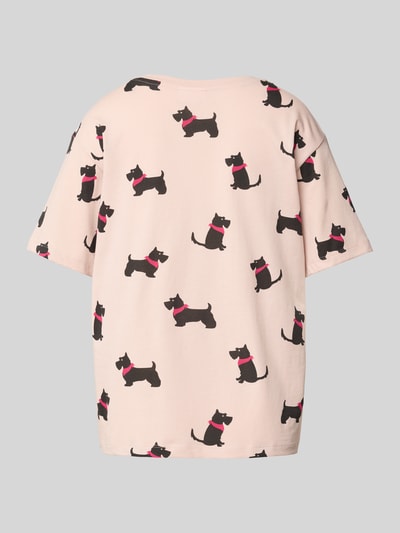 Jake*s Casual Pyjama-Oberteil im Allover-Look mit Rundhalsausschnitt Hellrosa 3