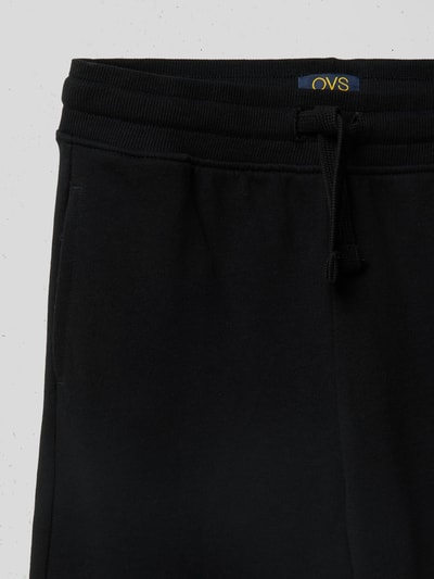 OVS Spodnie dresowe z wpuszczanymi kieszeniami po bokach model ‘TERRY’ Czarny 2
