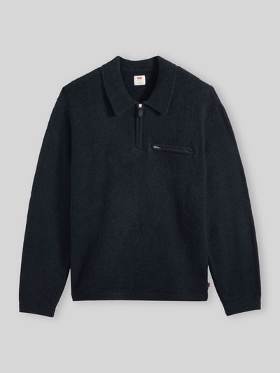 Levi's® Relaxed Fit Troyer mit Woll-Anteil Modell 'Boulder Quarter-zip' Marine 2