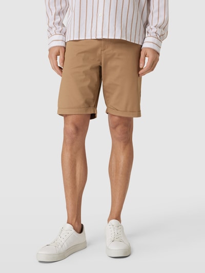 Knowledge Cotton Apparel Regular Fit Bermudas Modell 'CHUCK' Cognac 4