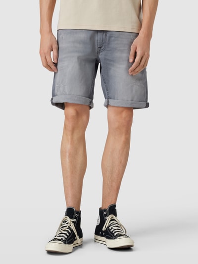 Blend Slim Fit Jeansshorts im 5-Pocket-Design Hellgrau 4