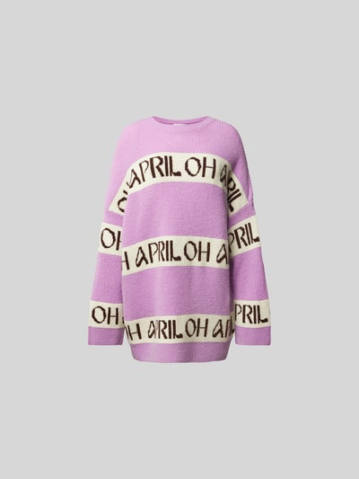 OH APRIL Oversized Pullover in Strick-Optik Lila 2