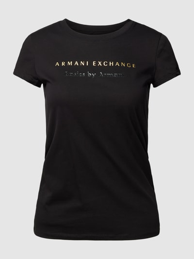 ARMANI EXCHANGE T-shirt met labelprint Zwart - 2