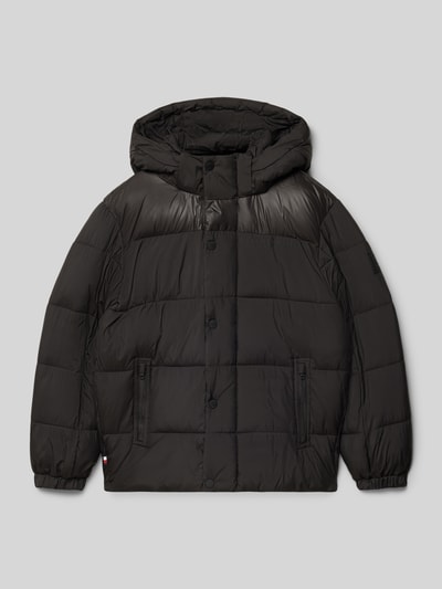 Tommy Hilfiger Teens Regular Fit Steppjacke mit abnehmbarer Kapuze Black 1