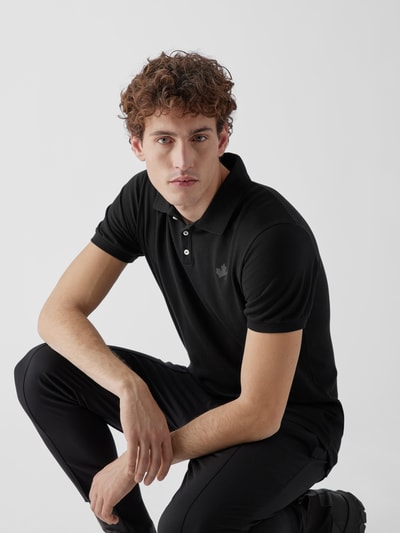 Dsquared2 Poloshirt in Mesh-Optik Schwarz 6