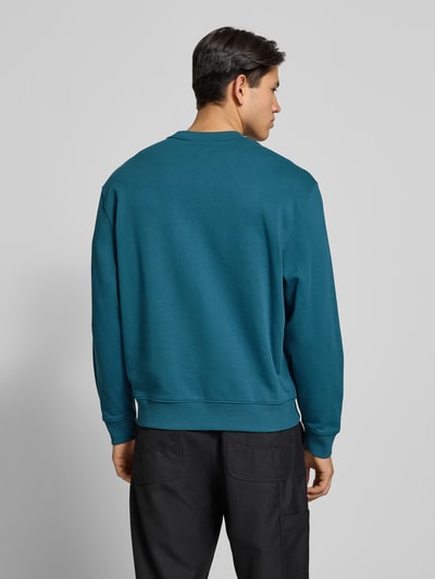 Calvin Klein Jeans Sweatshirt met labeldetail en ronde hals Petrol - 5