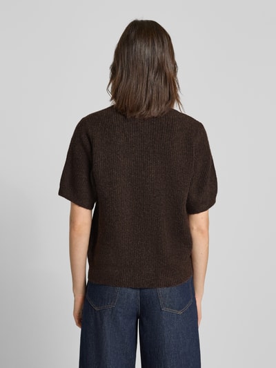 VILLA SOPHIE Strickjacke aus Viskose-Mix mit 1/2-Arm Modell 'MONA' Dunkelbraun 5