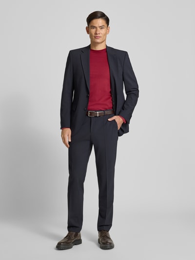 Christian Berg Men Shirt met lange mouwen en geribde ronde hals Donkerrood - 1