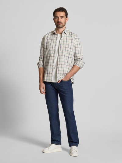 Marc O'Polo Regular Fit Freizeithemd aus reiner Baumwolle Offwhite 1