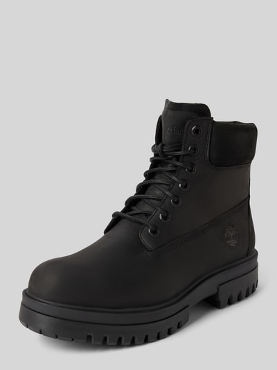 Timberland Veterboots van leer met logodetail, model 'ARBOR' Zwart - 1