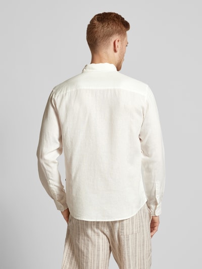 Thinking Mu Regular Fit Freizeithemd mit Brusttasche Modell 'WHITE HEMP ANT' Offwhite 5
