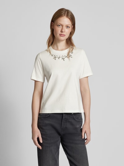 Vero Moda Regular Fit T-Shirt aus reiner Baumwolle Modell 'SIF' Weiss 4