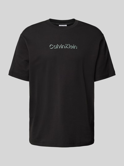 CK Calvin Klein T-shirt z detalem z logo Czarny 2