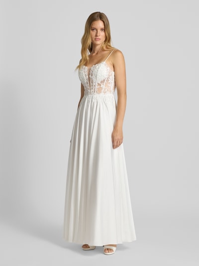 Mascara Regular Fit Brautkleid in semitransparentem Design Weiss 1