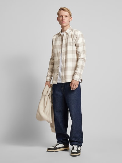 Only & Sons Slim fit vrijetijdsoverhemd met ruitjes Offwhite - 1