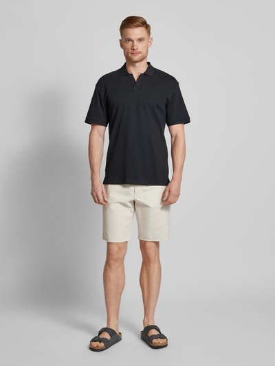 Jack & Jones Premium Poloshirt met geribde mouwboorden, model 'BLADON' Marineblauw - 1