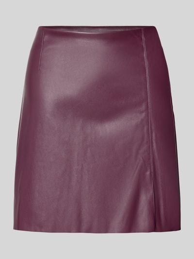 Vero Moda Minirok in leerlook, model 'NELLY' Bordeaux - 2
